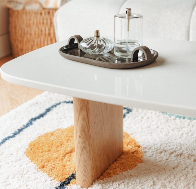 table basse silestone chêne massif artisanal table artisanal français sud ouest haut de gamme